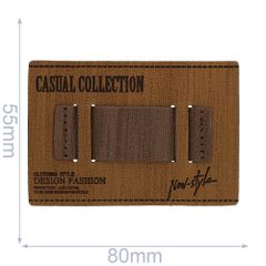 Kunstleder Label Casual Collection 80x55mm - 5Stk
