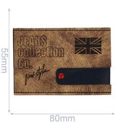 Kunstleder Label Jeans Collection 80x55mm - 5Stk