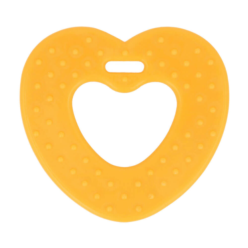 Opry Bijtring hart met noppen 65mm - 5st