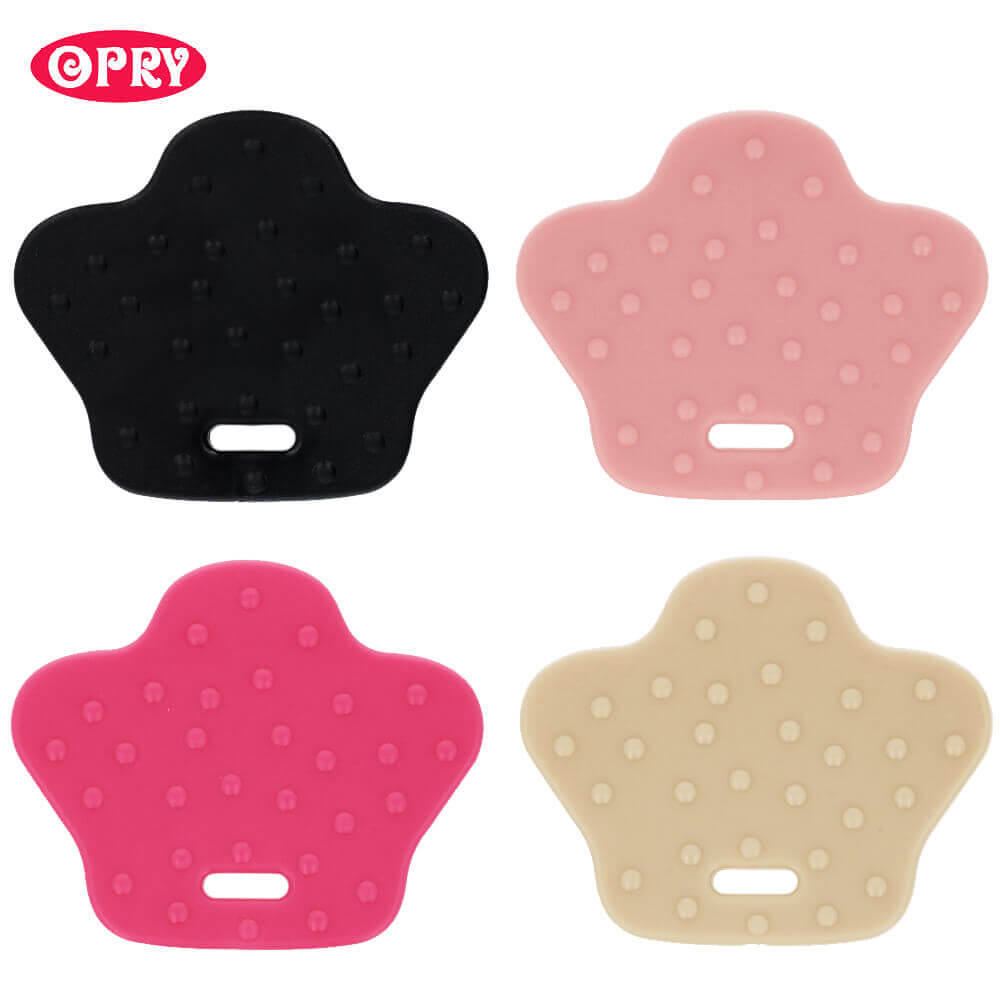 Opry Bijtring dierenpoot met noppen 68x57mm - 4x2st - AST