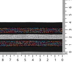Elastiek gestreept multicolour lurex 40mm - 10m