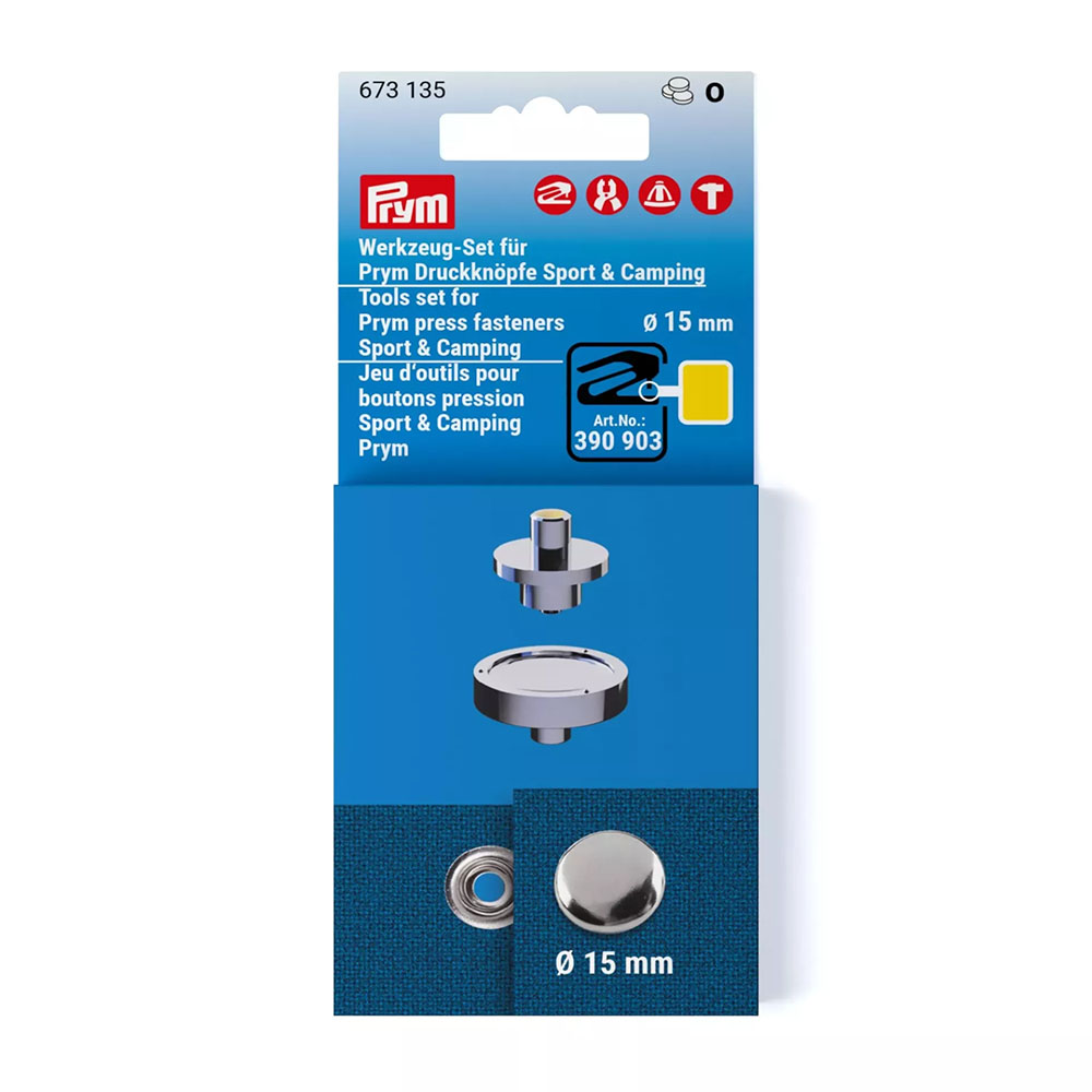 Prym tools set press fasteners Sport & Camping 15mm - 3pc