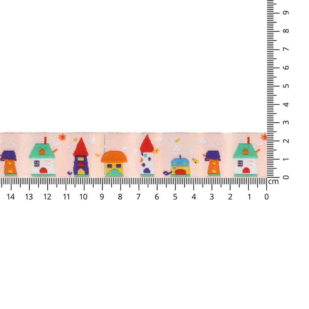 Gewebtes Band Häuschen 17mm - 25m