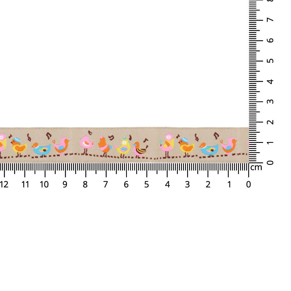 Gewebtes Band Vögel 17mm - 25m