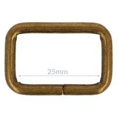 Vierkantring Metall 25mm - 10Stk