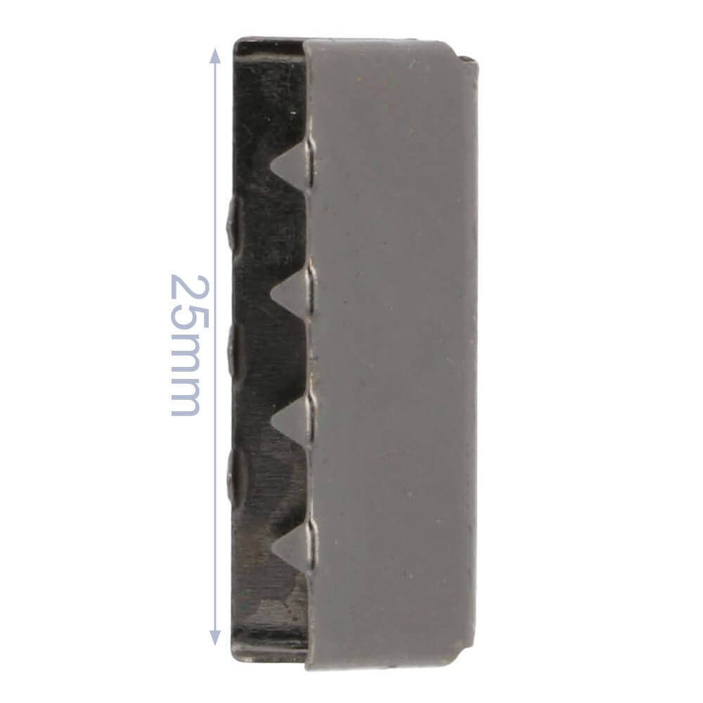 Eindstuk tassenband metaal 25mm - 25st