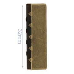 Eindstuk tassenband metaal 32mm - 25st