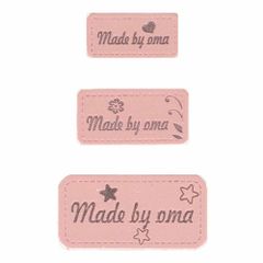 Opry Lederimitat-Labels made by oma - 5x3Stk