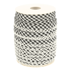 Biaisband met kant ruit - 25m