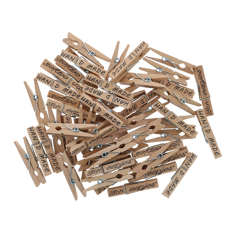 Scheepjes Wasknijpers hout 35-45mm - 50st