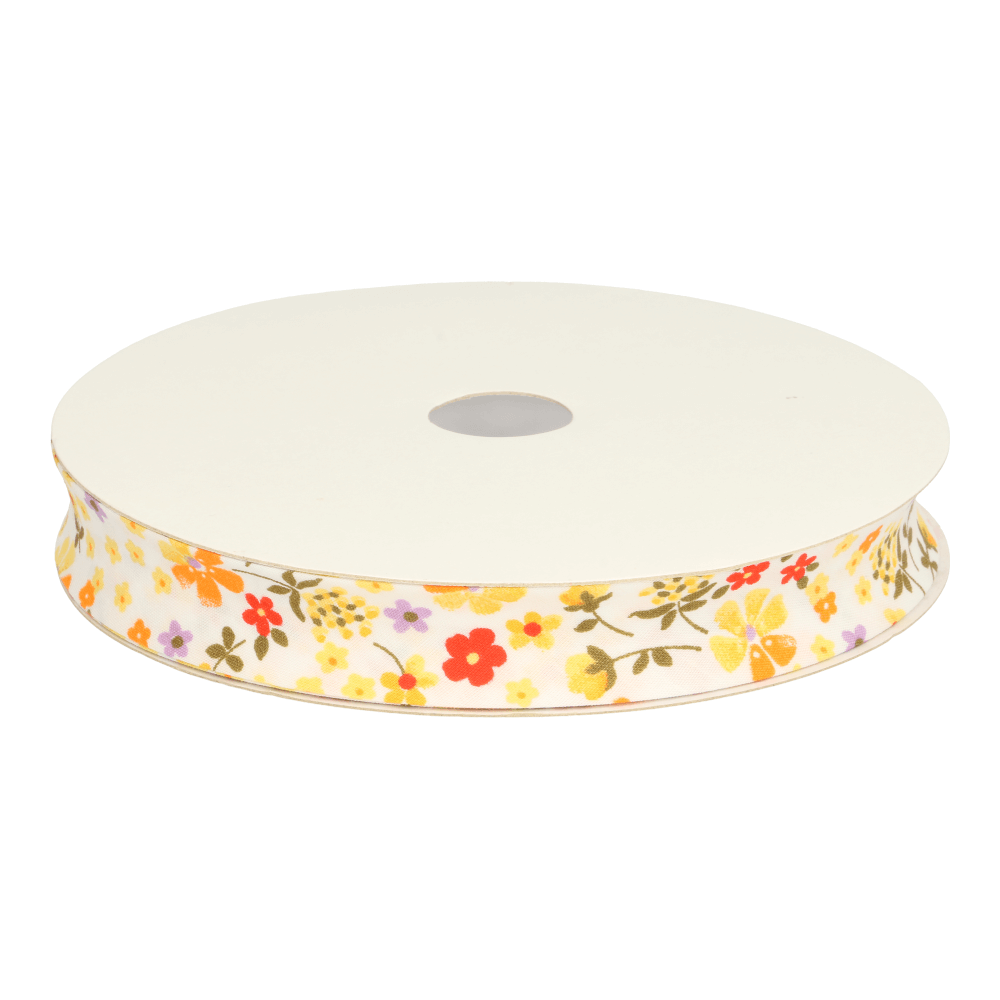Schrägband 18mm geblümt - 25m