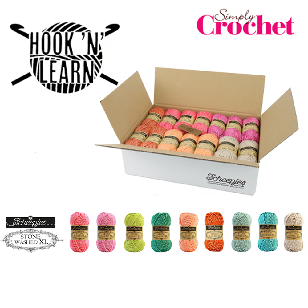 Simply Crochet Hook-n’-Learn kit Stone Washed XL - 3st