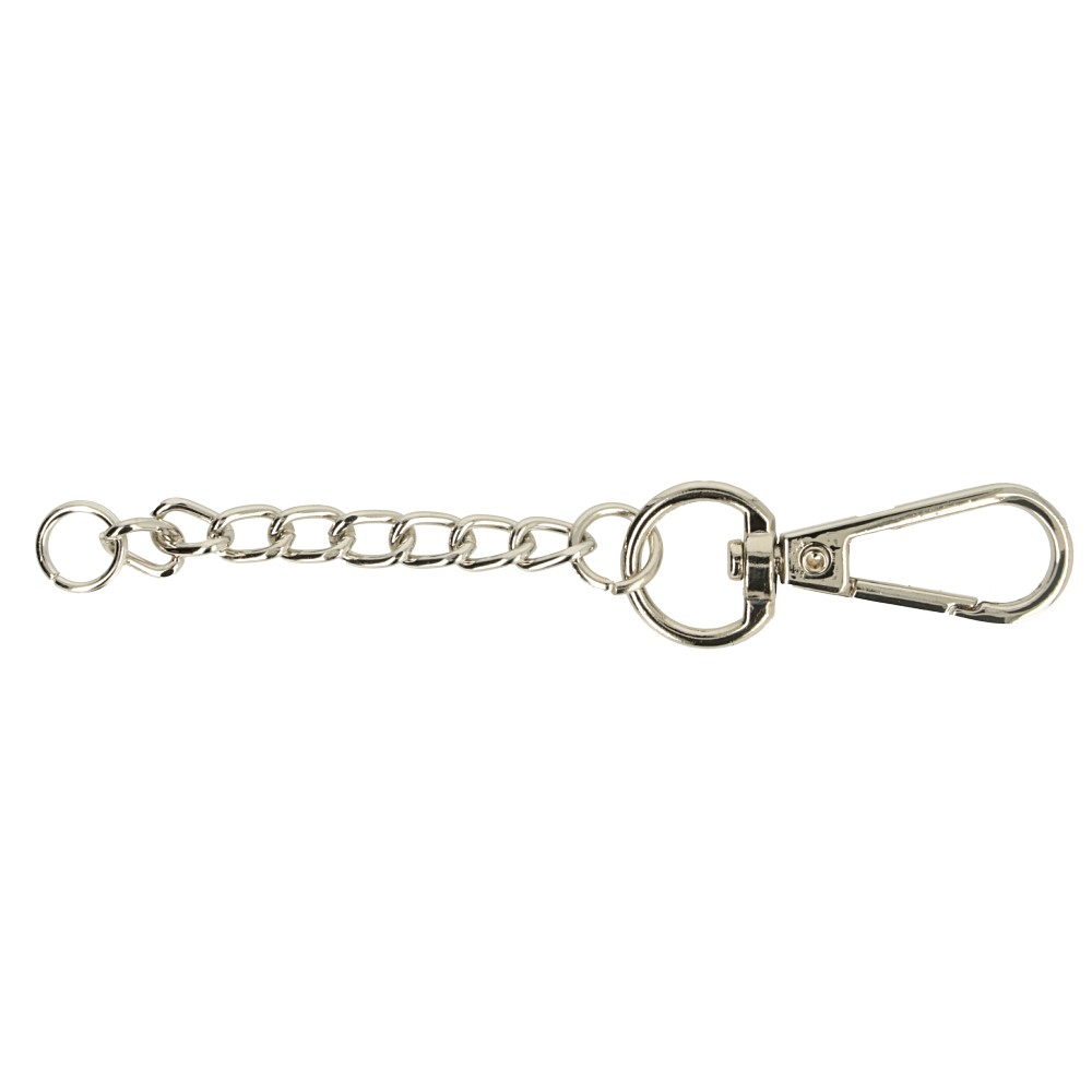 Opry Sleutelhanger met ketting nickel - 12st