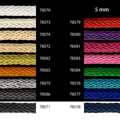 Shiny braided cord fine 5mm - 25m