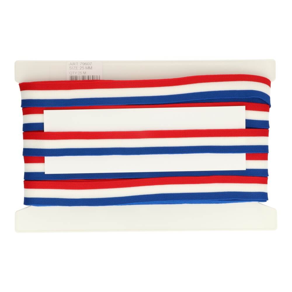 Band rot-weiß-blau 25mm - 25m