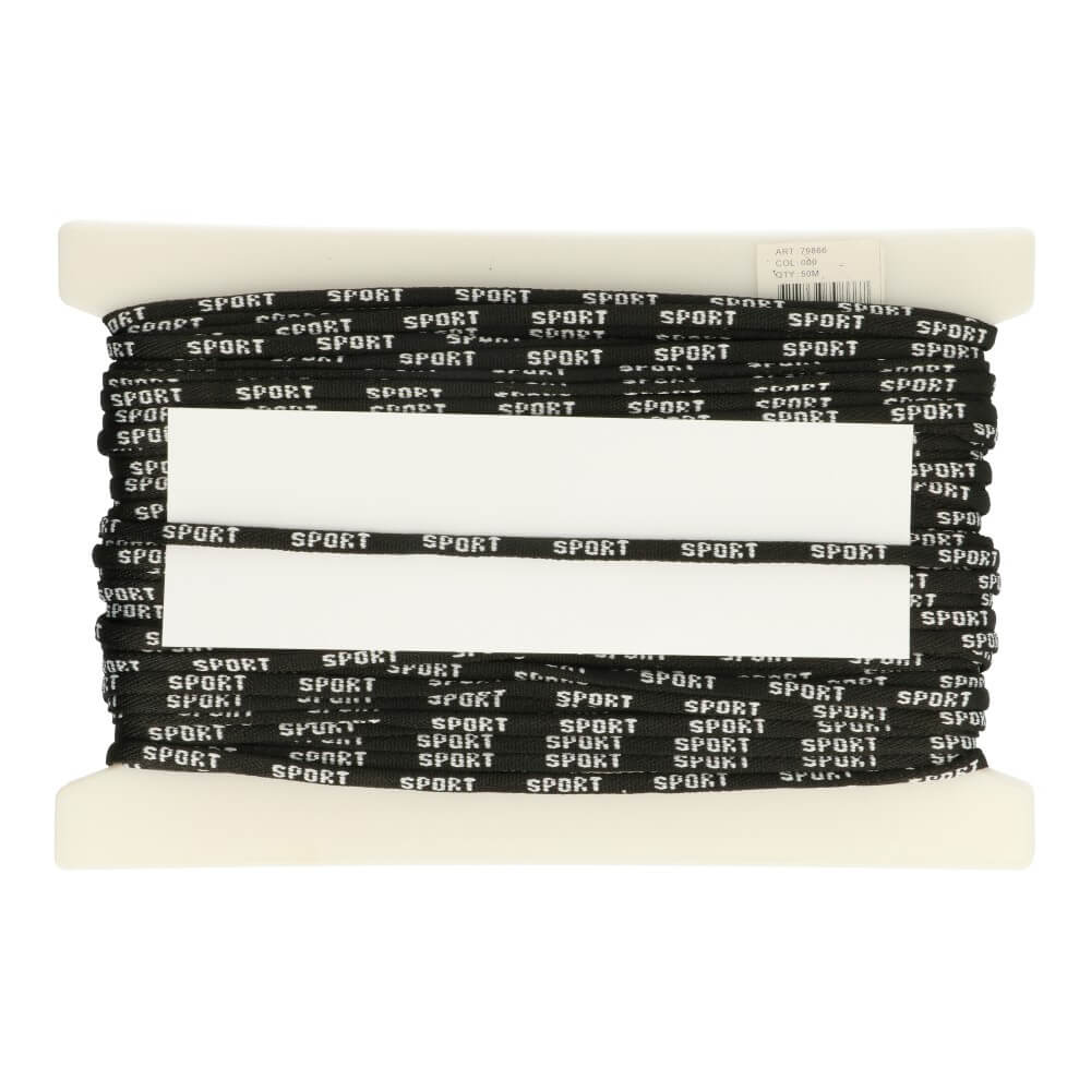 Braided veterRibbon with sport bedrukt 6mm - 50m - 000