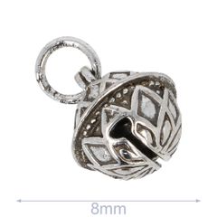 Decorative bell 8-14mm silver - 50pcs