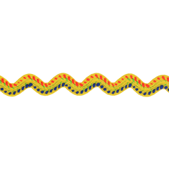 Zigzagband meerkleurig - 25m