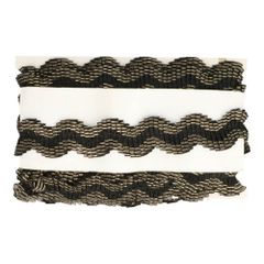 Satijn gerimpeld luxe met goudrand 25mm - 9,2m