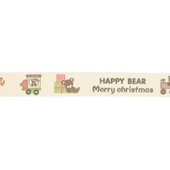Ribbon happy bear christmas 20mm - 25m