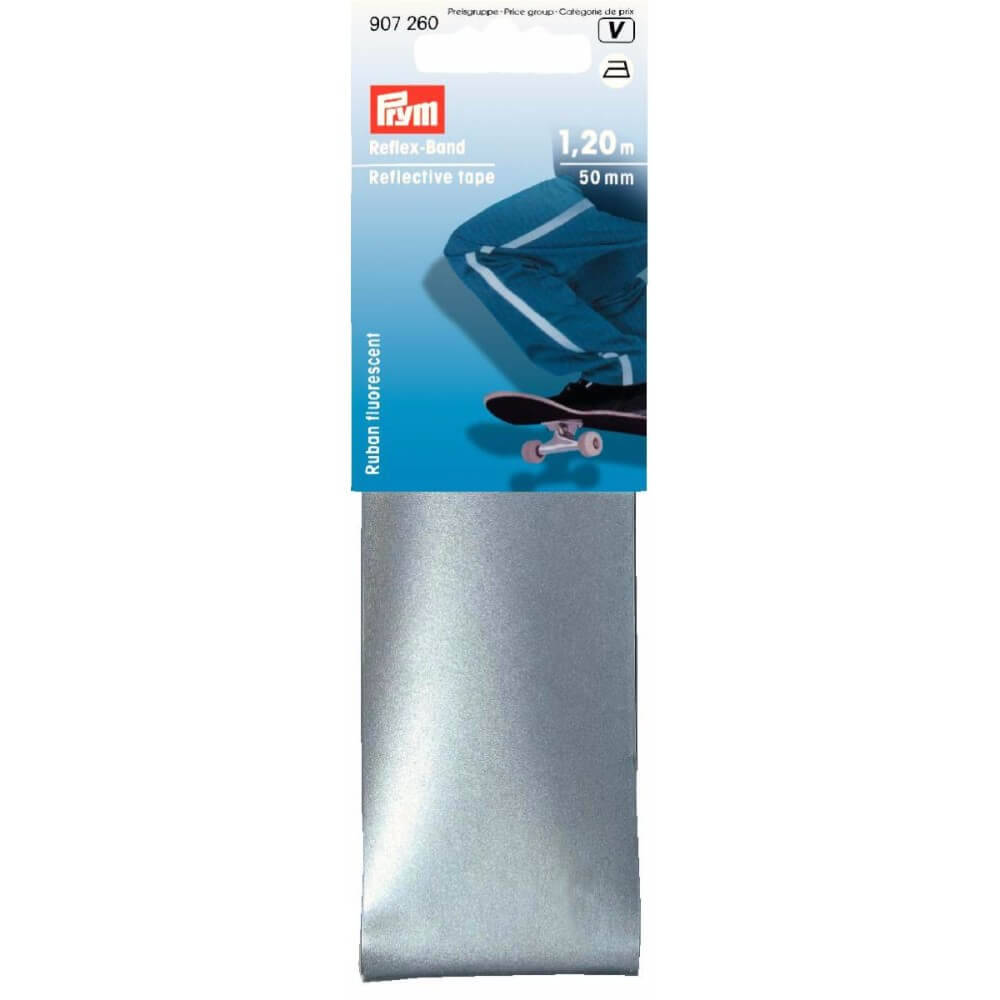 Prym Band reflecterend opstrijkbaar 50mm - 5x1,2m