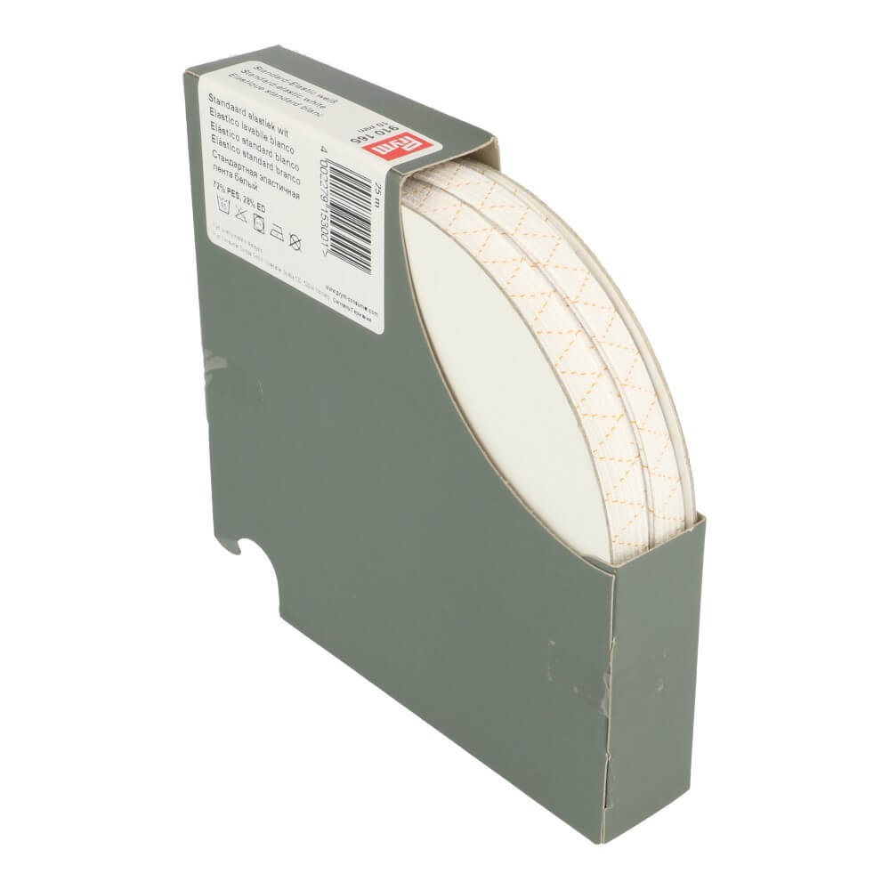 Prym Standaard elastiek 10mm wit - 25m