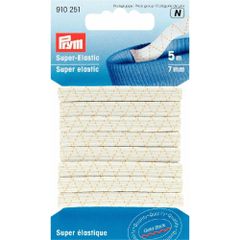 Prym Super elastiek 7mm wit - 5x5m