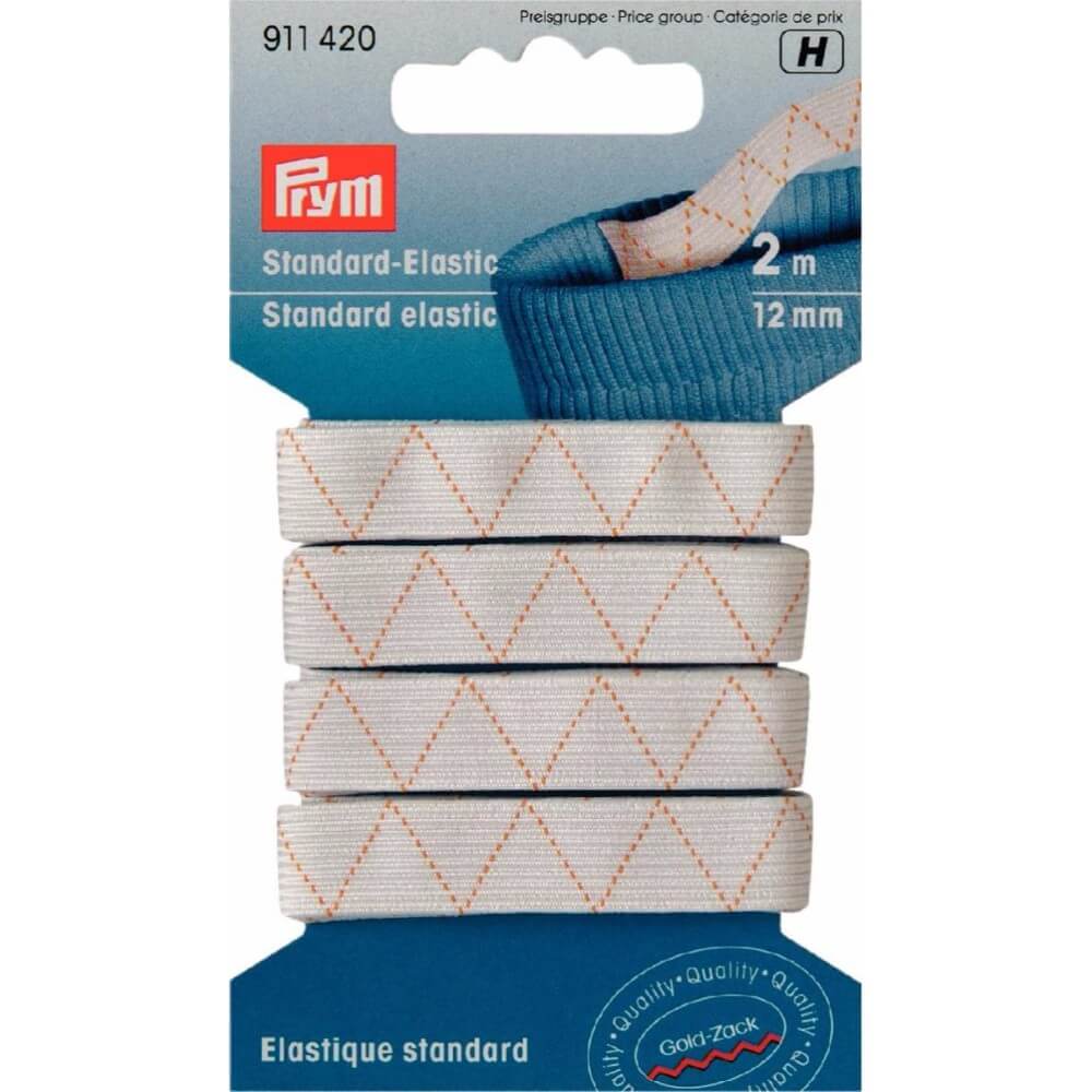 Prym Standaard elastiek 12mm wit - 5x2m