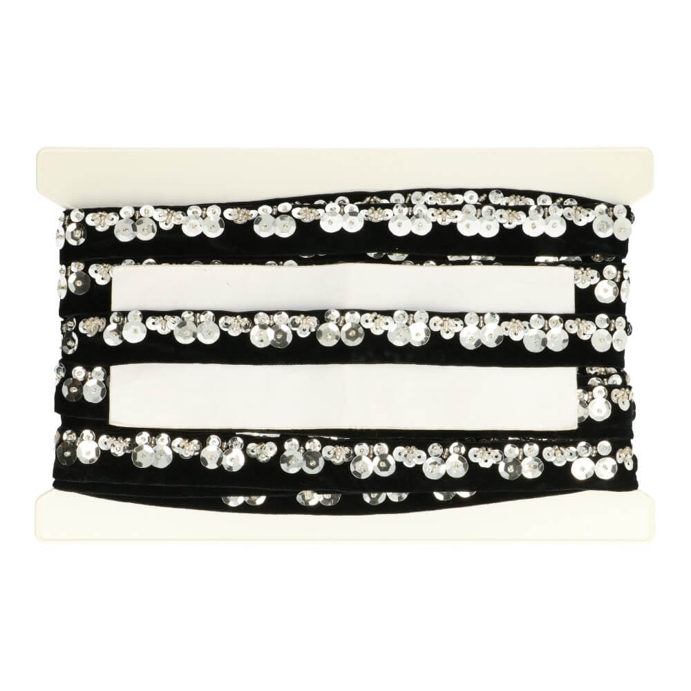 Samtband Pailletten - 9,2m