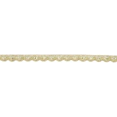 Ribbon with sequins light gold - 20m