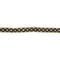 Paillettenband Schwarz/Hellgold - 20m