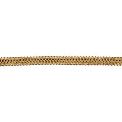 Ribbon with loops black/light gold - 20m