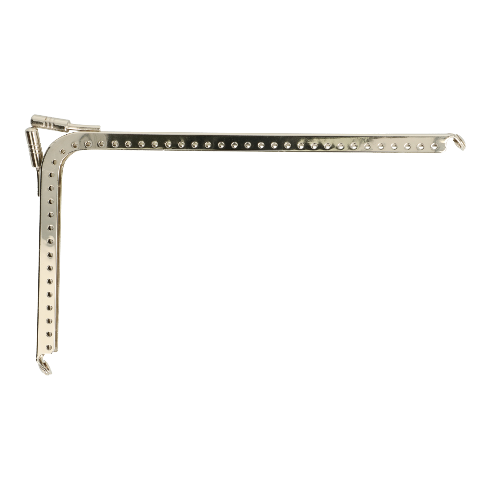 Portemonneesluiting 16,5 x 9,5cm nickel/old nickel 3 stuks