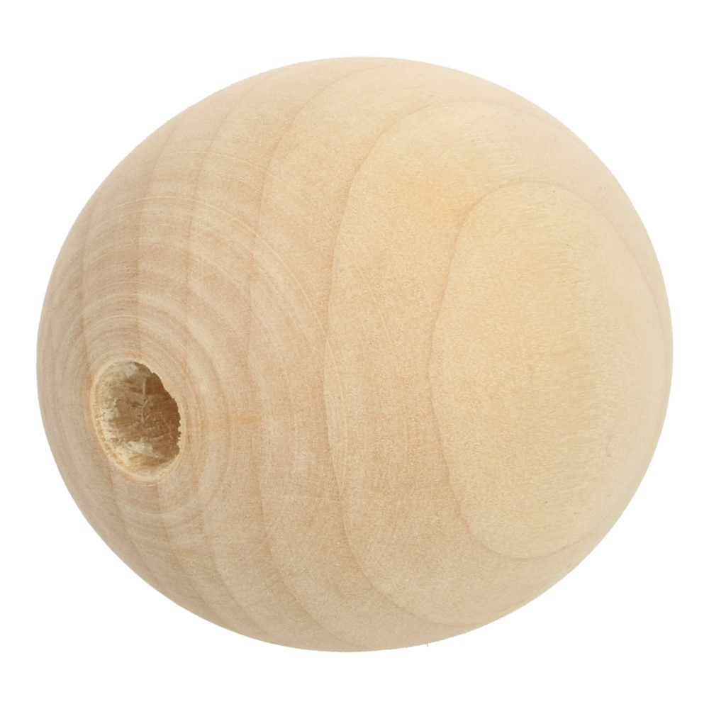 Houten kralen 30mm naturel - 30st