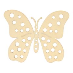 Wooden ornament butterfly 10.2cm - 10pcs