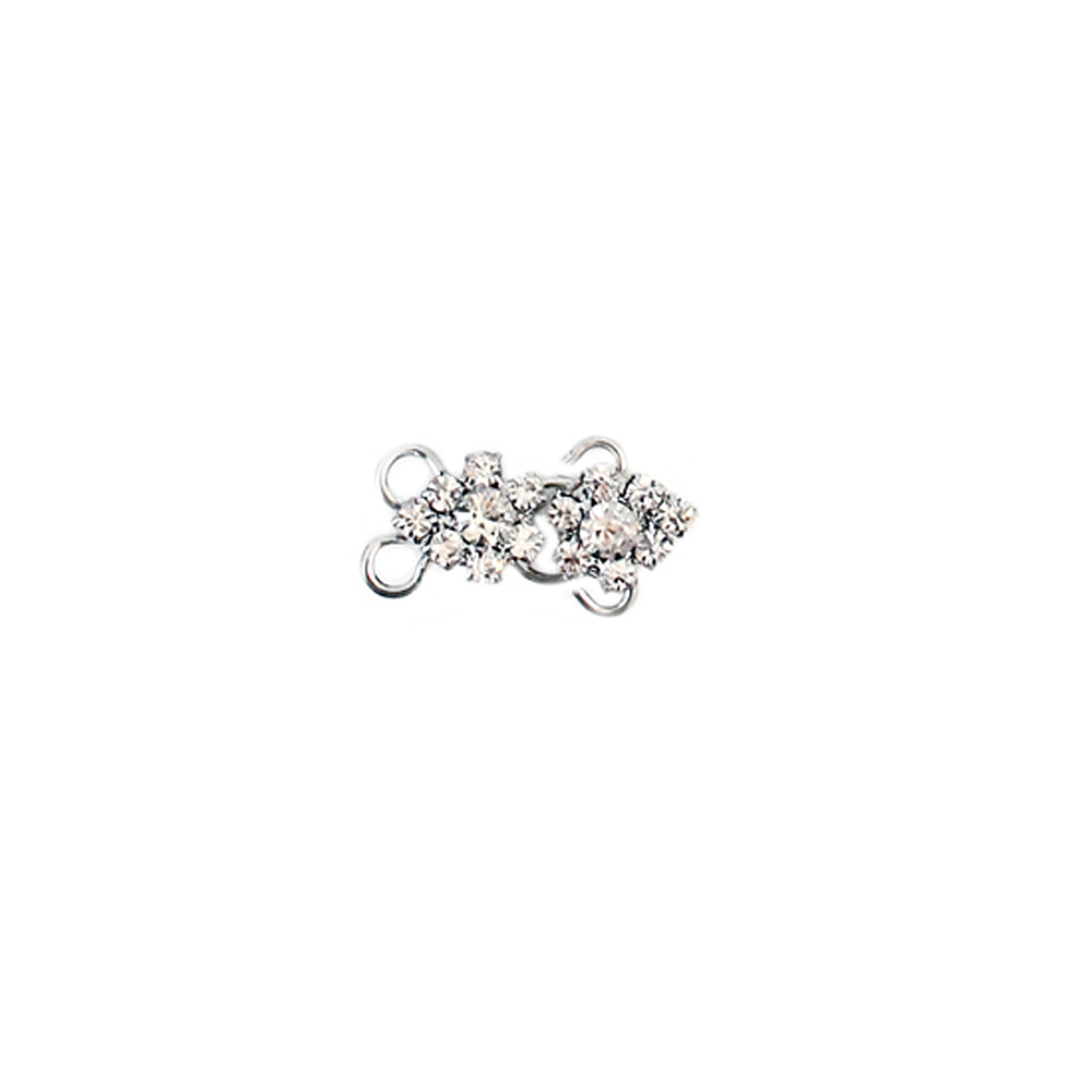Haken en ogen strass - 10st