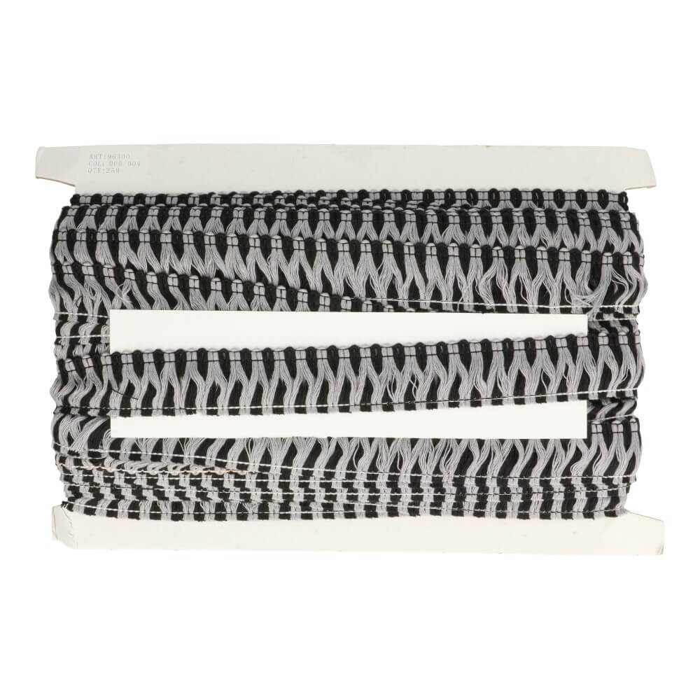 Franje grijs-zwart - 25m