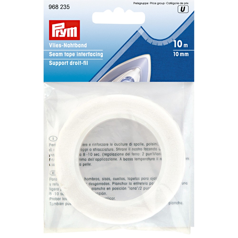 Prym Seam tape interfacing 10mm white - 5x10m