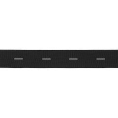 Knopfloch-Gummiband 20-30mm schwarz - 20x2,5m