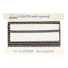 Gewebtes Band mit Blumen - 8mm - 25m