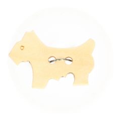 Knopf Holz Hund gelasert Größe 24 - 50 Stück