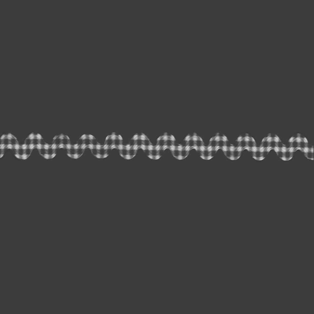 Zackenlitzen-Band kariert 8mm - 25m