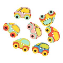 Button car assorted size 40 - 25mm - 50pcs