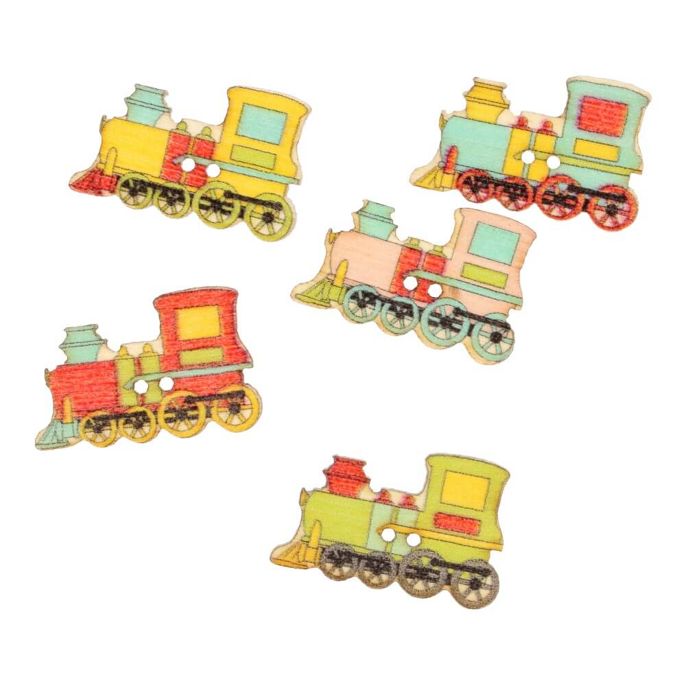 Button locomotive assorted size 50 - 31.25mm - 50pcs