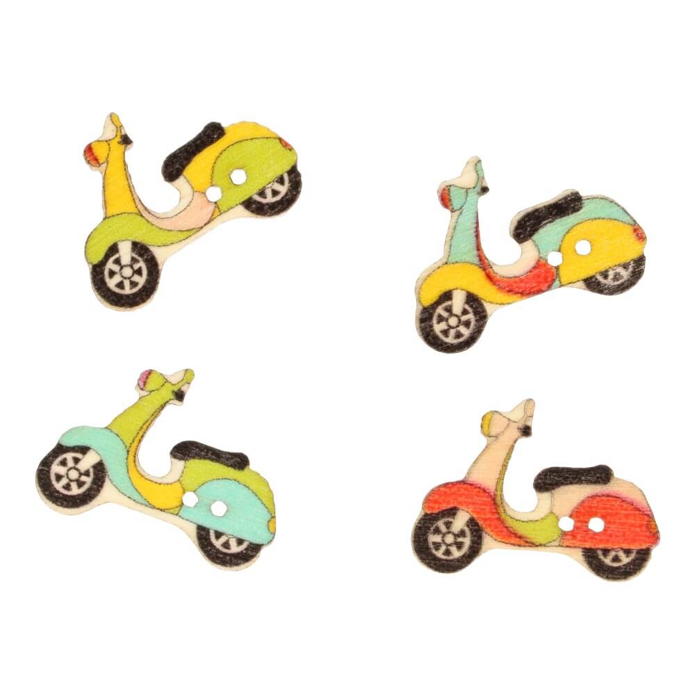 Knoop scooter - assorti kleuren in 1 koker - 50 stuks