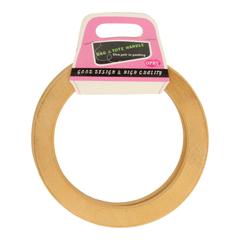 Bag handle wood round 12cm - 3pcs - 1