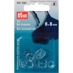Prym BH-Zubehör Kunststoff 6-8mm transparent - 5x12Stk