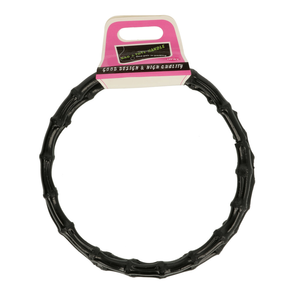 Tasbeugel kunststof 15-20cm zwart - 3st