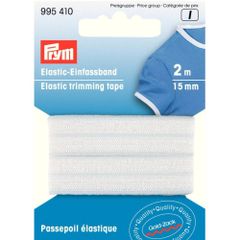 Prym Elastic trimming tape 15mm white - 5x2m