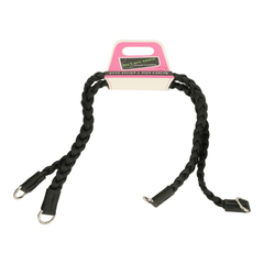 Taschengriffe Leder 52cm schwarz - 3 Paar